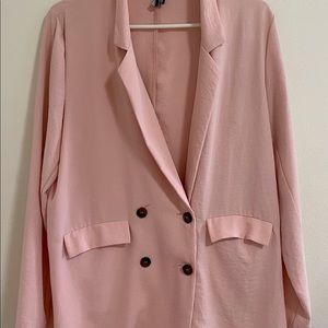 Pink oversized blazer